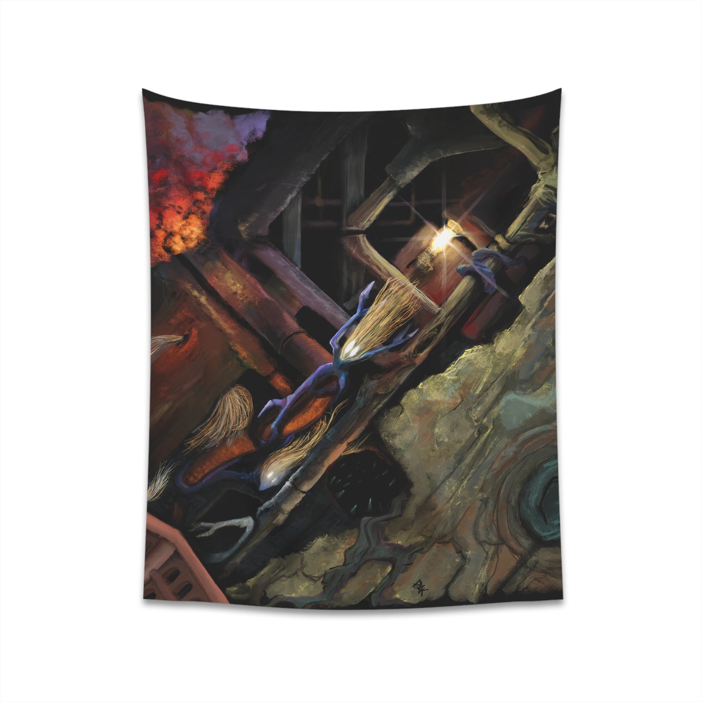 What Dwells in the Pipes Printed Wall Tapestry