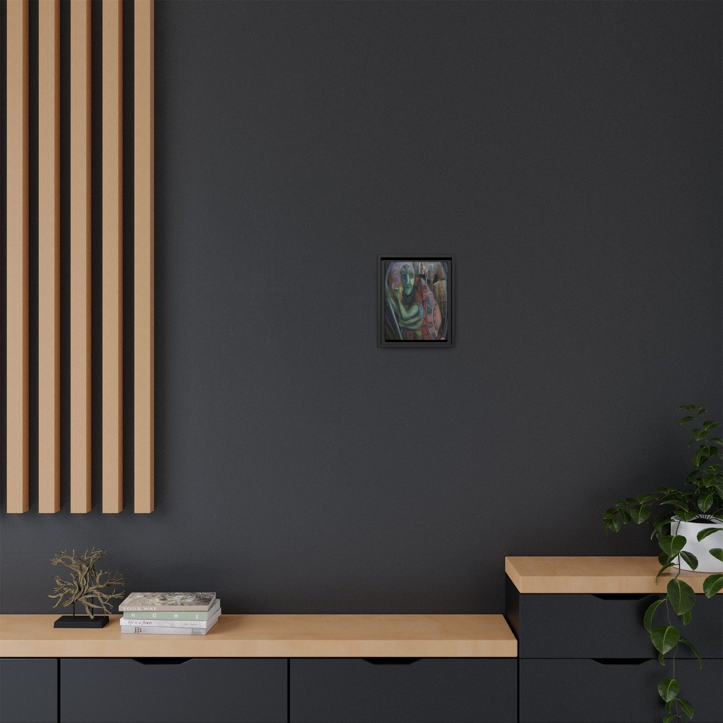 Smoke Break Matte Canvas, Framed