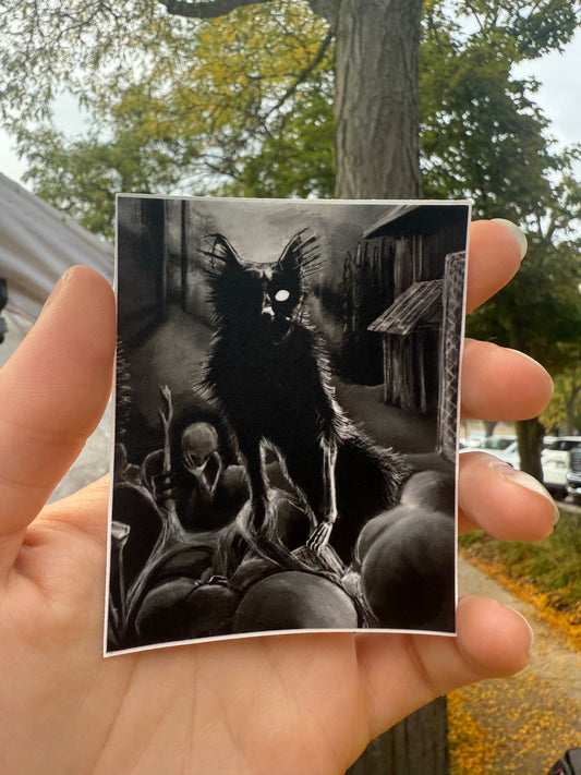 Accursed Black Cat Vinyl Sticker