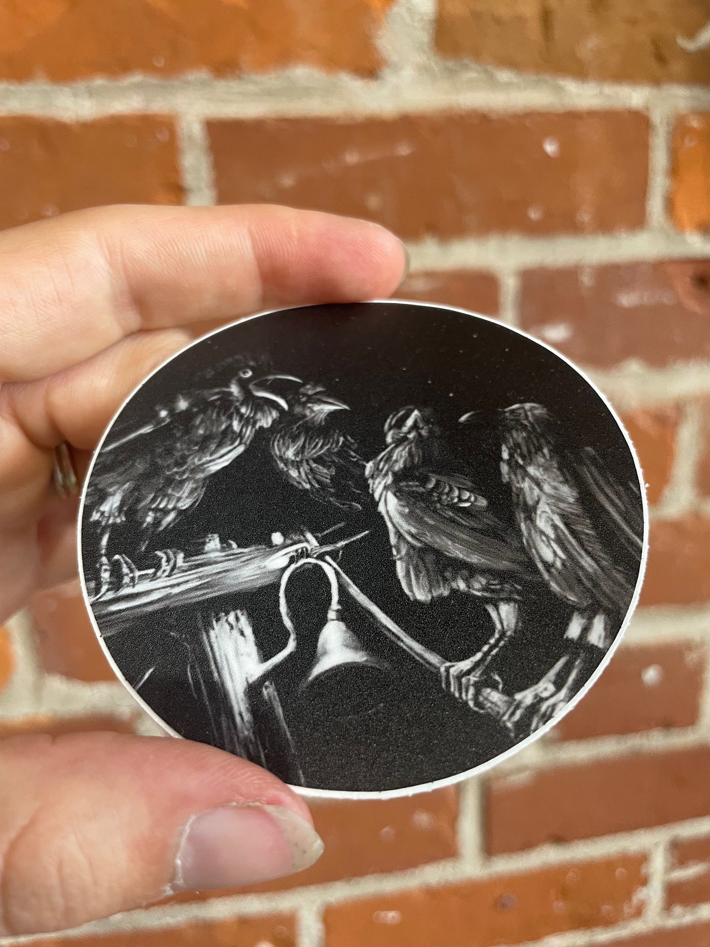 Ravens Muse at the Stars Vinyl Sticker