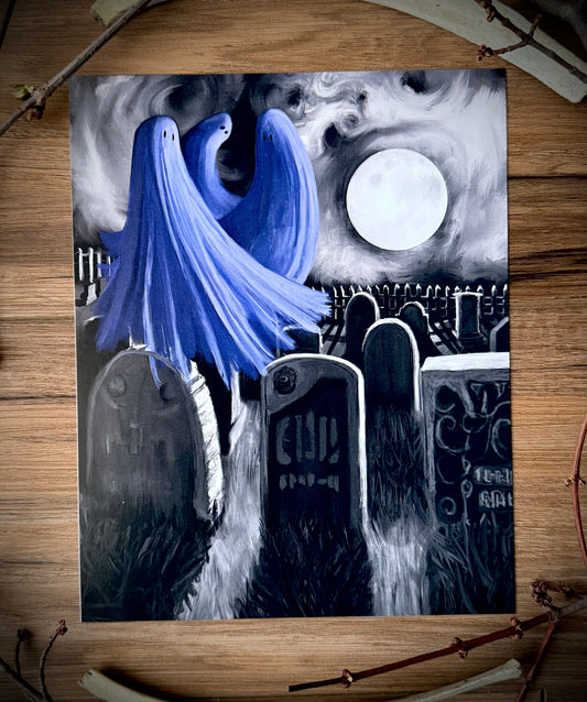 A Dance In The Moonlight Art Print