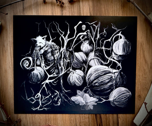 Pumpkin Tree Art Print
