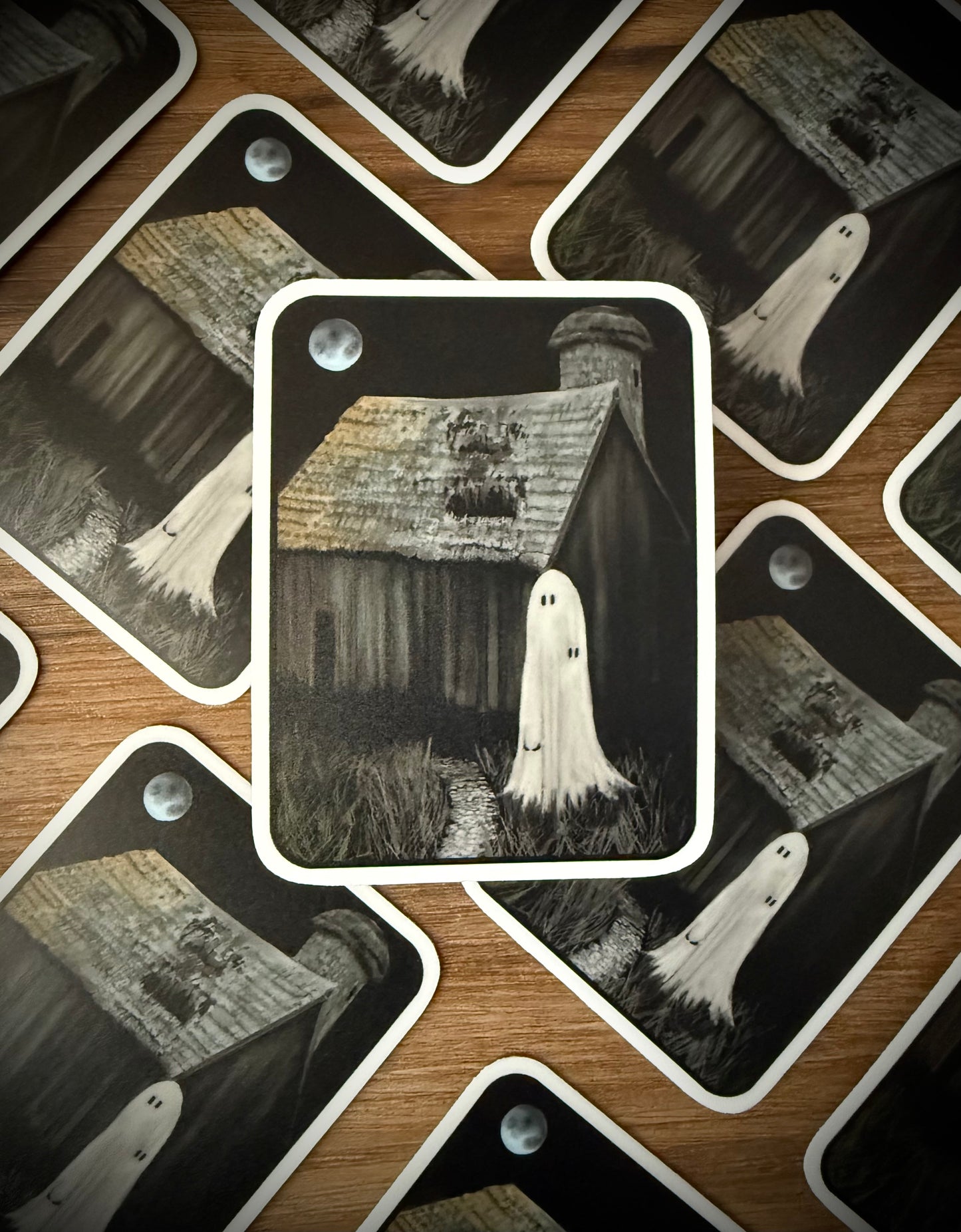 Haunted Barn Vinyl Sticker