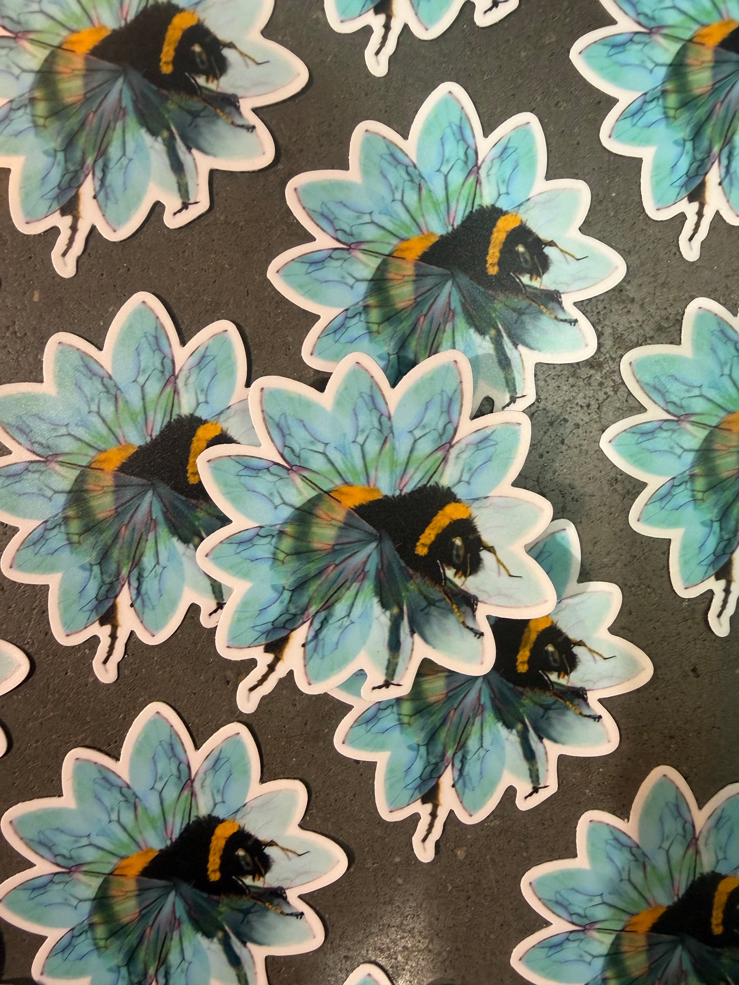Bee in the Flower Vinyl Sticker