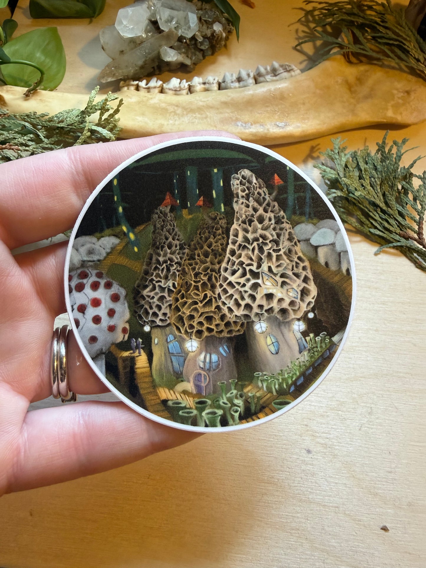 Mushroom City Vinyl Sticker