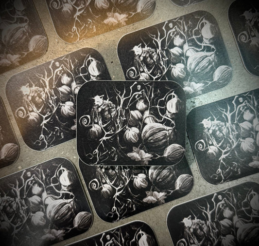 Pumpkin Tree Vinyl Sticker