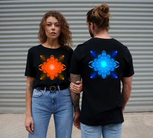 Fire & Ice Front and Back Print Unisex Jersey Short Sleeve Tee
