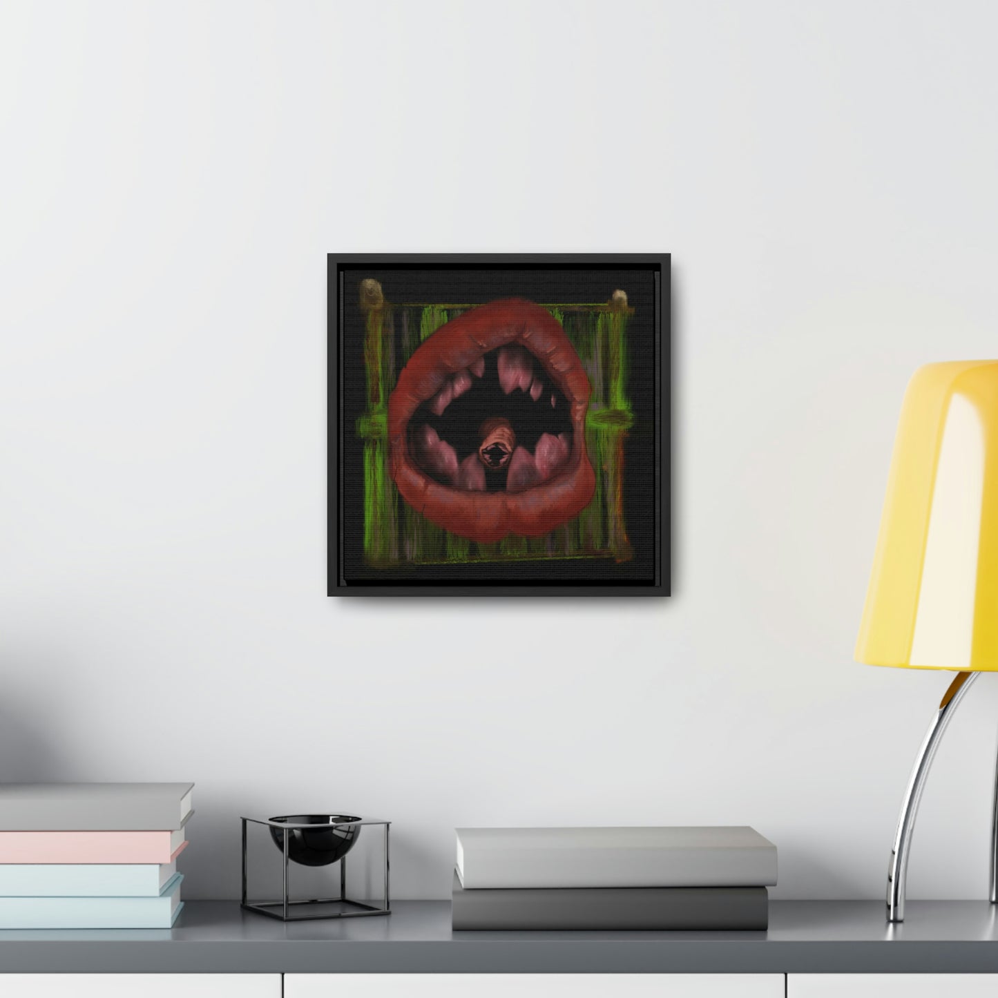 Parasite Mouth Gallery Canvas Wrap, Square Frame