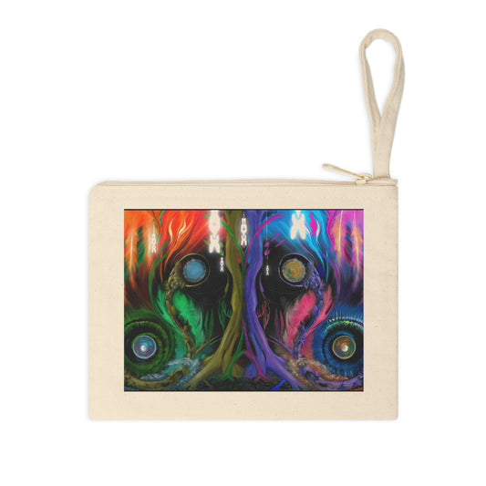 Deep In The Forest of Illusions Original Art Cotton Zipper Pouch