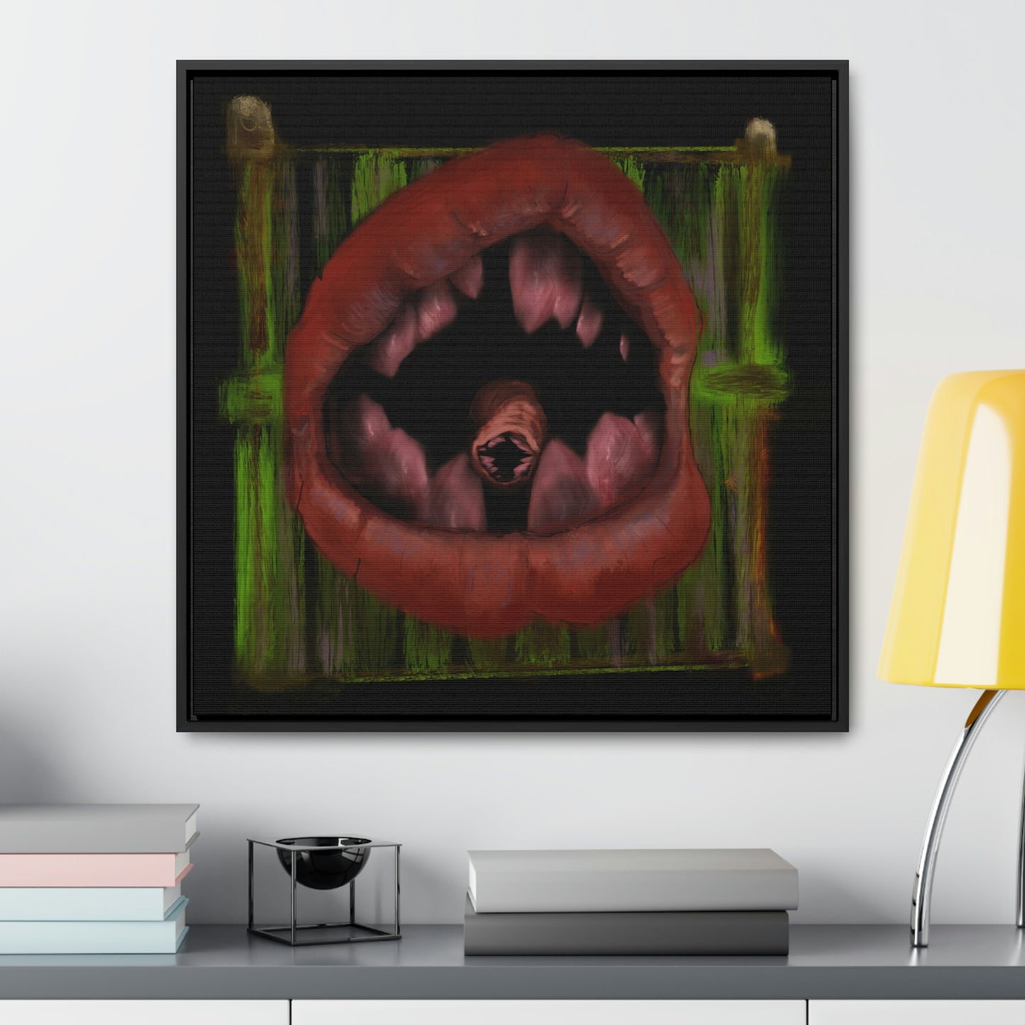 Parasite Mouth Gallery Canvas Wrap, Square Frame