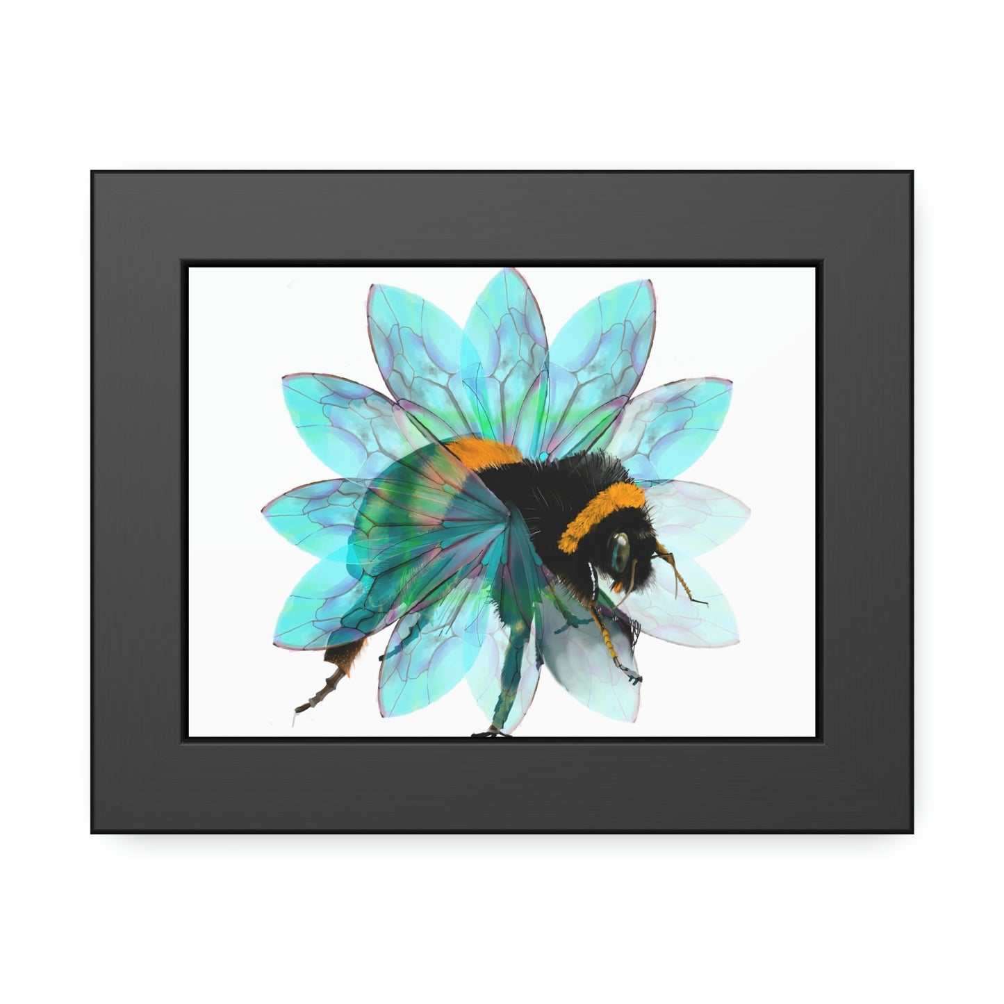 Bee in the Flower Framed Paper Poster