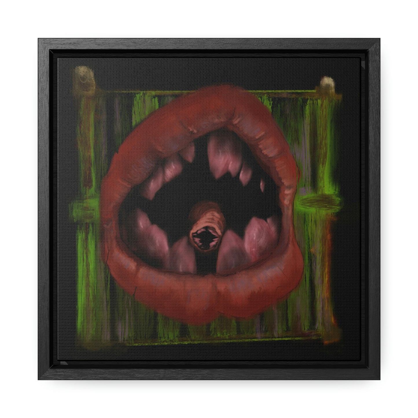 Parasite Mouth Gallery Canvas Wrap, Square Frame