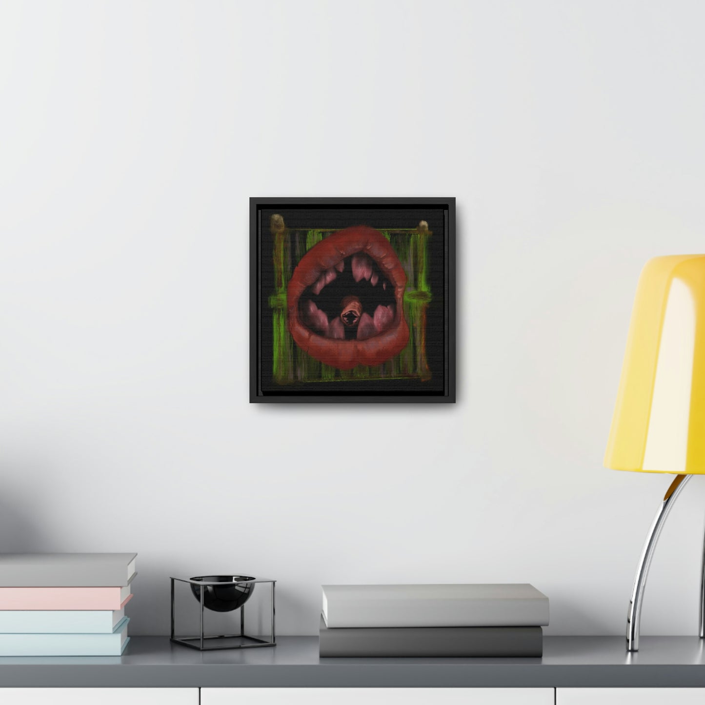 Parasite Mouth Gallery Canvas Wrap, Square Frame