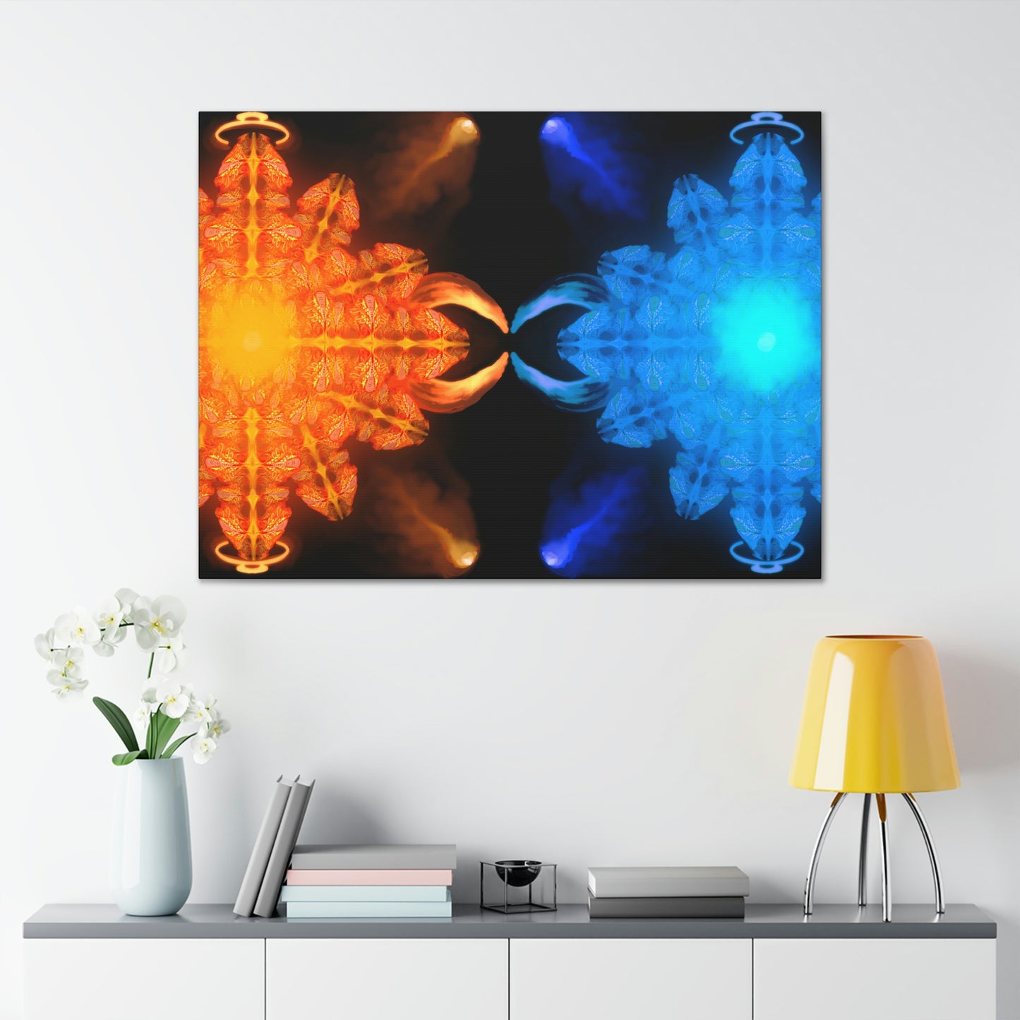 Fire & Ice on Stretched Canvas