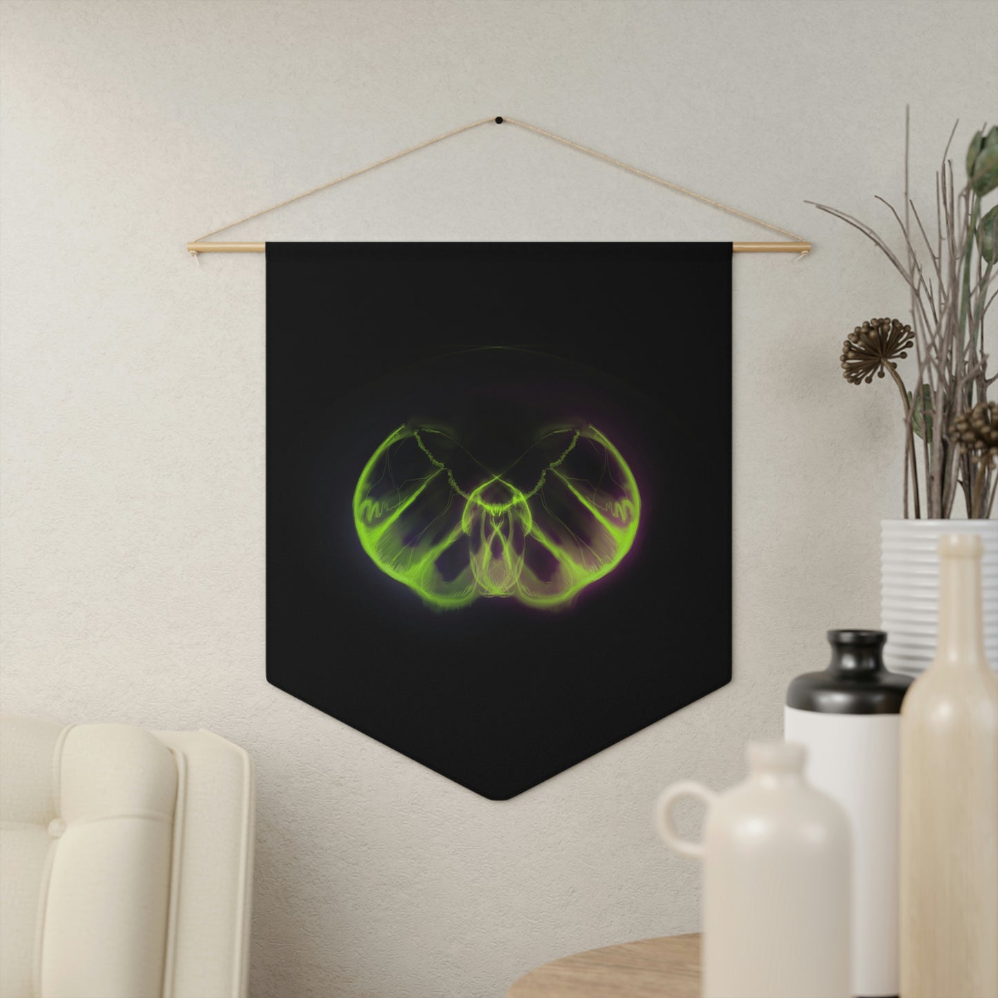 Original Art Moth Phantasm Gothic Pennant