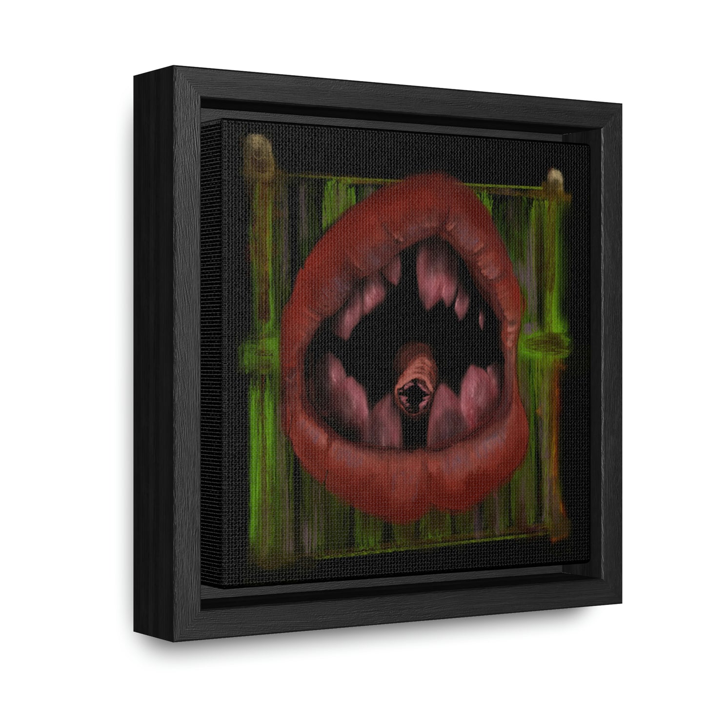 Parasite Mouth Gallery Canvas Wrap, Square Frame